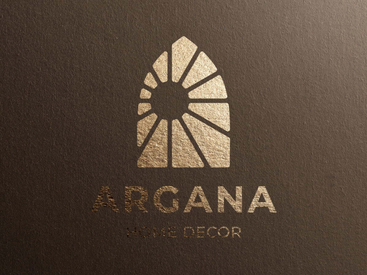 Argana — логотип для магазина декора интерьера, проект ERMA