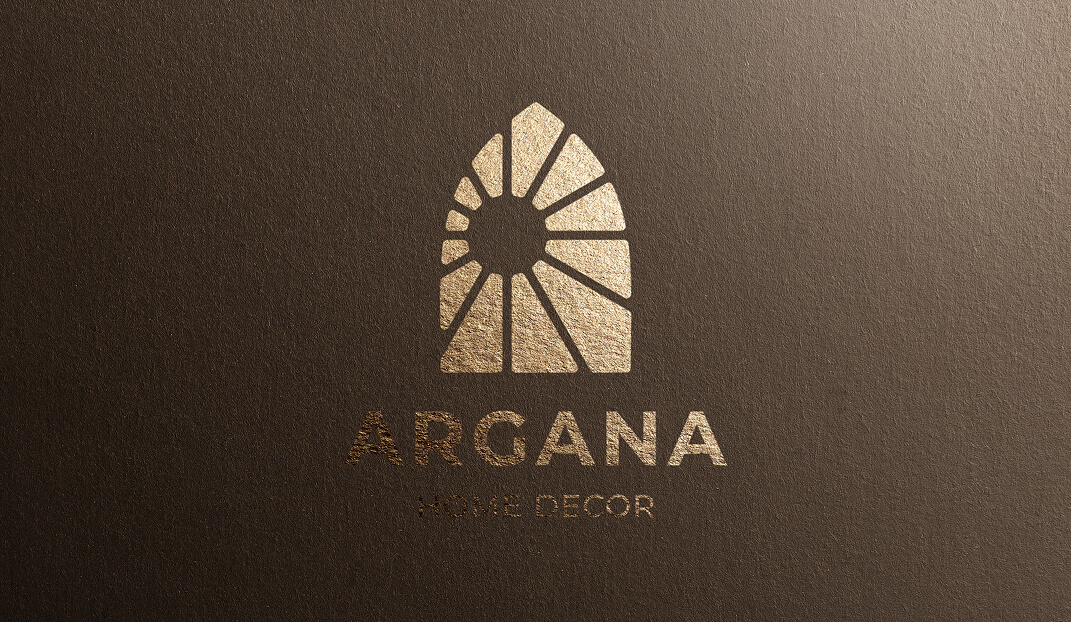 Argana — логотип для магазина декора интерьера, проект ERMA
